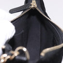 CHANEL Matelasse Chain Shoulder Bag Velor Black Gold CC Auth 186258SM-19