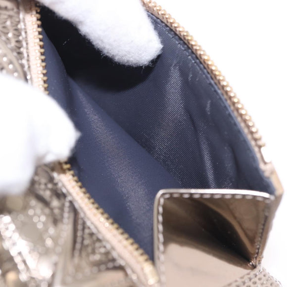 Christian Dior Diorama Portemonnee Leer Champagne Goud Auth 186259M