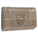 Christian Dior Diorama Portemonnee Leer Champagne Goud Auth 186259M-1