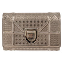 Christian Dior Diorama Portemonnee Leer Champagne Goud Auth 186259M-13