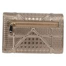 Christian Dior Diorama Portemonnee Leer Champagne Goud Auth 186259M-2