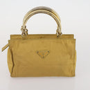PRADA Hand Bag Nylon 2 Set Black Yellow Auth 186260-10