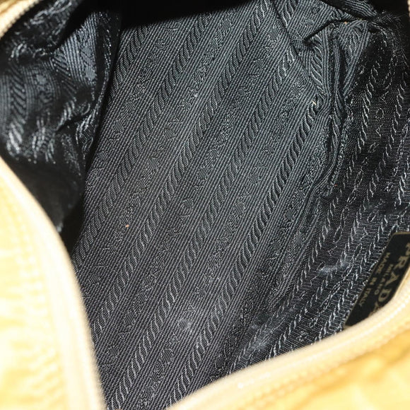 PRADA Hand Bag Nylon 2 Set Black Yellow Auth 186260
