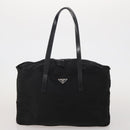 PRADA Hand Bag Nylon 2 Set Black Yellow Auth 186260-2