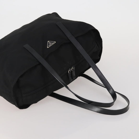 PRADA Hand Bag Nylon 2 Set Black Yellow Auth 186260