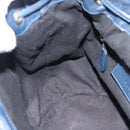 BALENCIAGA Giant Mini Pom Pom Hand Bag Leather 2way Navy Silver Auth 186261SM-22