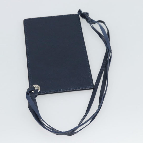 BALENCIAGA Giant Mini Pom Pom Hand Bag Leather 2way Navy Silver Auth 186261SM