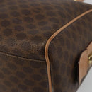 CELINE Macadam Canvas Boston Bag PVC Leather Brown Gold Auth 186262A-12