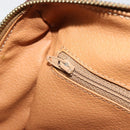 CELINE Macadam Canvas Boston Bag PVC Leather Brown Gold Auth 186262A-21