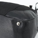 PRADA Hand Bag Leather 2way Black Silver Auth 186264A-17