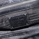 PRADA Hand Bag Leather 2way Black Silver Auth 186264A-21