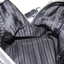 PRADA Hand Bag Leather 2way Black Silver Auth 186264A-23