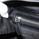 PRADA Hand Bag Leather 2way Black Silver Auth 186264A-24
