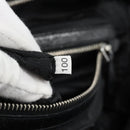 PRADA Hand Bag Leather 2way Black Silver Auth 186264A-12