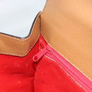 CELINE Hand Bag Leather 2way Beige Gold Auth 186265-24