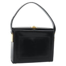 CELINE Hand Bag Leather Black Gold Auth 186268V-1
