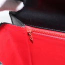 CELINE Hand Bag Leather Black Gold Auth 186268V-22
