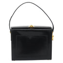 CELINE Hand Bag Leather Black Gold Auth 186268V-13