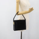 CELINE Hand Bag Leather Black Gold Auth 186268V-24