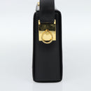 CELINE Hand Bag Leather Black Gold Auth 186268V-4