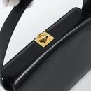 CELINE Hand Bag Leather Black Gold Auth 186268V-6