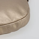 Salvatore Ferragamo Vala Shoulder Bag Leather Champagne Gold Gold Auth 186269A-9