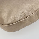 Salvatore Ferragamo Vala Shoulder Bag Leather Champagne Gold Gold Auth 186269A-16