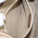 Salvatore Ferragamo Vala Shoulder Bag Leather Champagne Gold Gold Auth 186269A-22