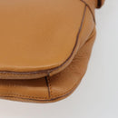 Salvatore Ferragamo Gancini Shoulder Bag Leather Brown Gold Auth 186271A-12