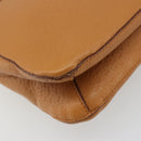Salvatore Ferragamo Gancini Shoulder Bag Leather Brown Gold Auth 186271A-13