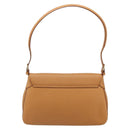 Salvatore Ferragamo Gancini Shoulder Bag Leather Brown Gold Auth 186271A-3