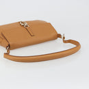 Salvatore Ferragamo Gancini Shoulder Bag Leather Brown Gold Auth 186271A-7