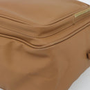 BOTTEGA VENETA Boston Bag PVC Canvas Beige Gold Auth 186272A-9