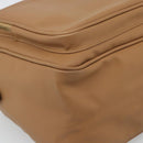 BOTTEGA VENETA Boston Bag PVC Canvas Beige Gold Auth 186272A-14