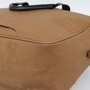 BOTTEGA VENETA Boston Bag PVC Canvas Beige Gold Auth 186272A-15