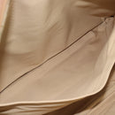 BOTTEGA VENETA Boston Bag PVC Canvas Beige Gold Auth 186272A-20