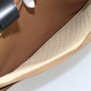BOTTEGA VENETA Boston Bag PVC Canvas Beige Gold Auth 186272A-21