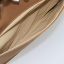 BOTTEGA VENETA Boston Bag PVC Canvas Beige Gold Auth 186272A-22