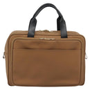 BOTTEGA VENETA Boston Bag PVC Canvas Beige Gold Auth 186272A-13