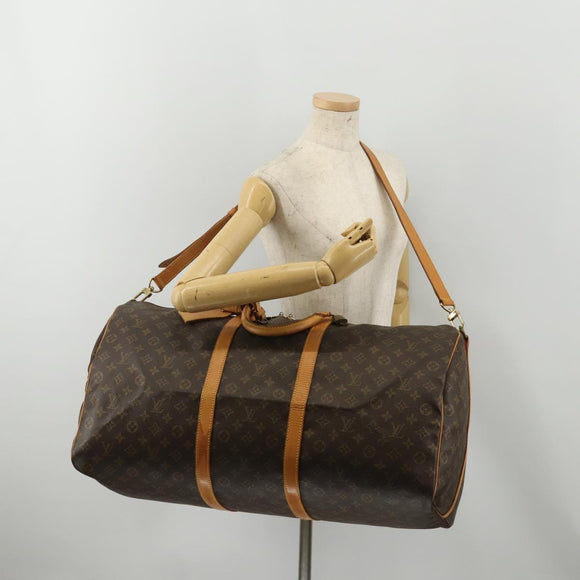 LOUIS VUITTON Monogram Keepall Bandouliere 60 Boston Bag M41412 LV Auth 186276A
