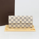 LOUIS VUITTON Damier Azur Portefeuille Sarah Long Wallet N61735 LV Auth 186278V-12