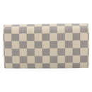 LOUIS VUITTON Damier Azur Portefeuille Sarah Long Wallet N61735 LV Auth 186278V-2