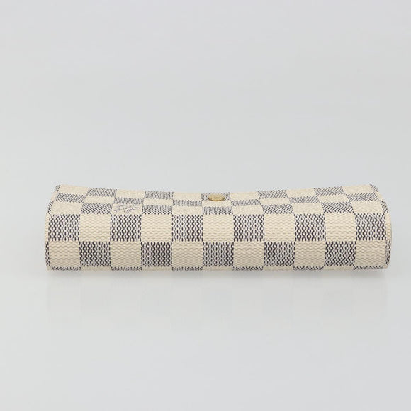 LOUIS VUITTON Damier Azur Portefeuille Sarah Long Wallet N61735 LV Auth 186278V