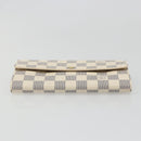 LOUIS VUITTON Damier Azur Portefeuille Sarah Long Wallet N61735 LV Auth 186278V-6