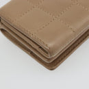 SAINT LAURENT Cassandra Wallet Leather Beige Gold Auth 186279A-16