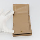 SAINT LAURENT Cassandra Wallet Leather Beige Gold Auth 186279A-10