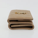 SAINT LAURENT Cassandra Wallet Leather Beige Gold Auth 186279A-4