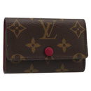 LOUIS VUITTON Monogram Multicles 6 Key Case Fuchsia M60701 LV Auth 186281V-1