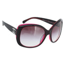 CHANEL COCO Mark Sunglasses Plastic Red CC Auth 186282M-1