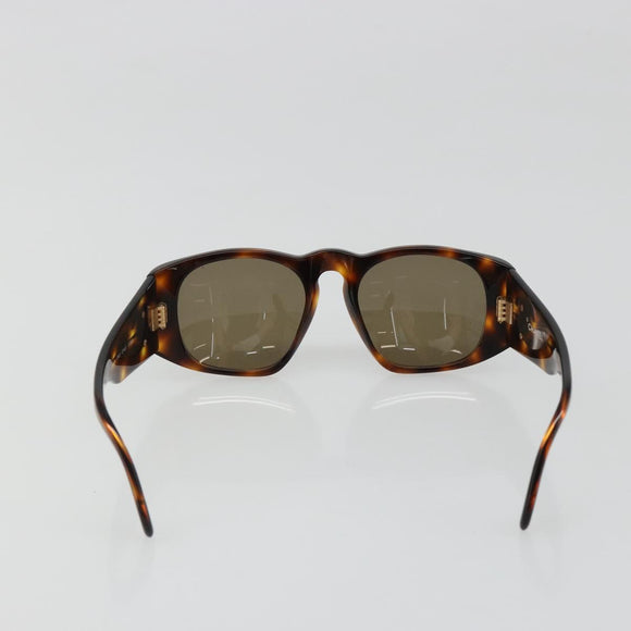 CHANEL COCO Mark Sunglasses plastic Brown CC Auth 186283